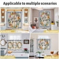 thumbnail image 5 of Hello Spring Kitchen Curtains Window Panels, Farmhouse Floral Eucalyptus Wood Plaid Burlap Insulated Window Treatment Curtain, Grommet Curtains for Bedroom/Living Room/Bathroom, 2 Piece 52"Wx84"L, 5 of 8