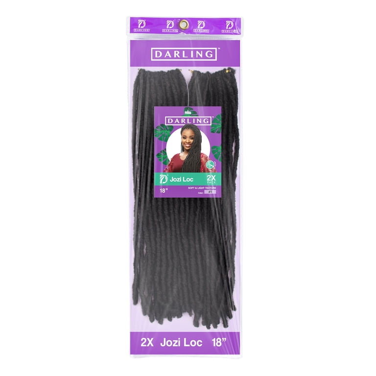 Natty Dread様 メロジョイ　2点セット 2 pack) Darling Jozi Locs Crochet Hair 2X Pack, 18 inch, #1, Adult