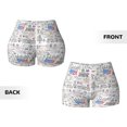 thumbnail image 3 of Sikiie America Landmarks2 Print Workout Shorts Women Scrunch Butt Gym Shorts Seamless High Waist Tummy Control Yoga Biker Athletic Shorts, 3 of 5