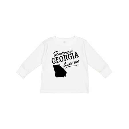 

Inktastic Someone in Georgia Loves Me Gift Toddler Boy or Toddler Girl Long Sleeve T-Shirt