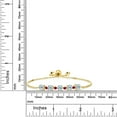 thumbnail image 5 of Gem Stone King 3.74 Ct Sky Blue Topaz Red Created Ruby 18K Yellow Gold Plated Silver Bracelet for Women, 5 of 5