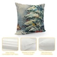 thumbnail image 4 of SHANXI Decorative Snowy Forest Cardinal Red Bird Deer Fox Rabbit Cushion Case Decor, Farmhouse Christmas Holiday Seasonal Home Decor for Couch PC 18x18in, 4 of 5