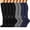 Z04-Dark Blue, variant on 8 Pairs Compression Socks for Men & Women 20-30 mmHg Knee High Nurse Pregnant Running Medical and Travel Athletic