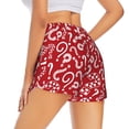 thumbnail image 3 of Bixox Women's Question Marks1 pattern 2 in 1 Running Shorts - Lightweight Athletic Workout Gym Yoga Shorts Liner with Pockets - Large, 3 of 5