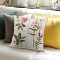 thumbnail image 3 of FCXZI Floral Square Cushion Cover for Home Sofa Couch Linen 100% 18x18in, 3 of 5