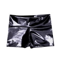 thumbnail image 4 of Glisme Leather Shorts For Women Metallic Rave Booty Dance Shorts Light Women Short Underwear Mini Shorts Party Clubwear Black, 4 of 4