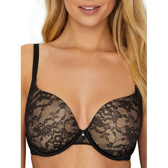 LE MYSTÈRE Black Lace Perfection Underwire T-Shirt Bra, US 30I, UK 30G, NWOT