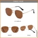 thumbnail image 4 of Gafas de sol HJSTES pequeñas polarizadas con montura hexagonal de metal, 4 of 9