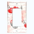 thumbnail image 5 of Metal Light Switch Plate Cover Romantic Paris  Eiffel Tower Letter Bicycle Red PRS011, 5 of 13