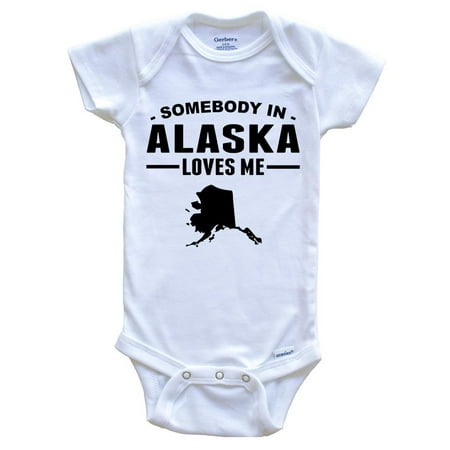 

Somebody In Alaska Loves Me Baby Bodysuit - Alaska Baby Bodysuit