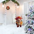 thumbnail image 2 of Colorful Highland Cow Christmas Yard Stake with String Lights - Whimsical Outdoor Holiday Decor for Adding Festive Cheer to Your Seasonal Landscape - C, 2 of 9