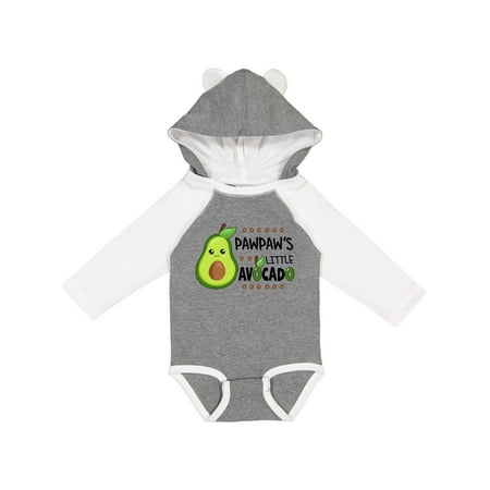 

Inktastic Pawpaw s Little Avocado with Cute Baby Avocado Gift Baby Boy or Baby Girl Long Sleeve Bodysuit