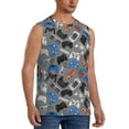 thumbnail image 2 of Fotbe Men's Video Game Print Men's Sleeveless Muscle Tank Tops Casual T-Shirts for Gym Workout Beach-Small, 2 of 8