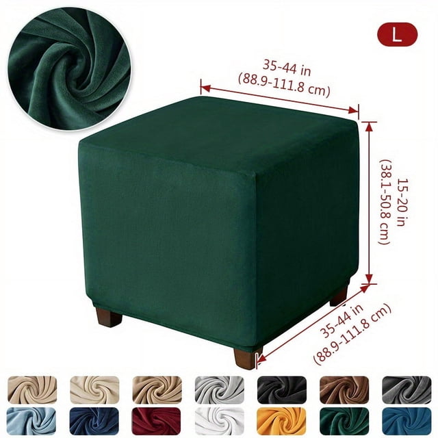 CNKOO 1 Pce Housse de Tabouret Carrée en Velours Élastique Tout Inclus Housse de Tabouret de Rangement ZZZ