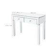 thumbnail image 5 of Newboti Furniture W 39.4 inch X D 15.7 inch X H 31.5 inch Mirror desktop dressing table, 2 drawer dressing table, suitable for female and girl home offices 76357, 5 of 6