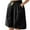 Black, variant on Sngxgn Women Casual Cotton Shorts Drawstring Comfy Elastic Waist Shorts Summer Pull On Short with Pockets(Black,XXL)