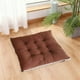 thumbnail image 4 of Funda de almohada de pana de color liso con encaje para silla. Cojín de asiento multicolor. Personalizable para sillas. Cojín de fibra de poliéster., 4 of 6