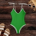thumbnail image 6 of Swimsuit for Women 2024 Pimelu One-Piece Swimsuit for Women Womens One Piece Bathing Suit Ladies Adjustable Strap Slim Fit Athletic Swimsuit Summer Beach Solid Modest Swimwear, 6 of 7