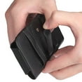 thumbnail image 4 of BLACK Universal [5.74" x 3.05" x 0.55"] Horizontal Leather Carrying Holster Pouch Wallet Case with ID, Credit Card Slot & Belt Clip For GOOGLE / COOLPAD / ACER / BLU / BLACKBERRY / AMAZON Phones, 4 of 6