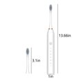 thumbnail image 4 of ZFYXGS Travel Electric Toothbrush for Adults with Case, 4 Brush Heads and 5 Modes, White Ultrasonic Electric Toothbrush, IPX7 Waterpoorf, 4 of 6