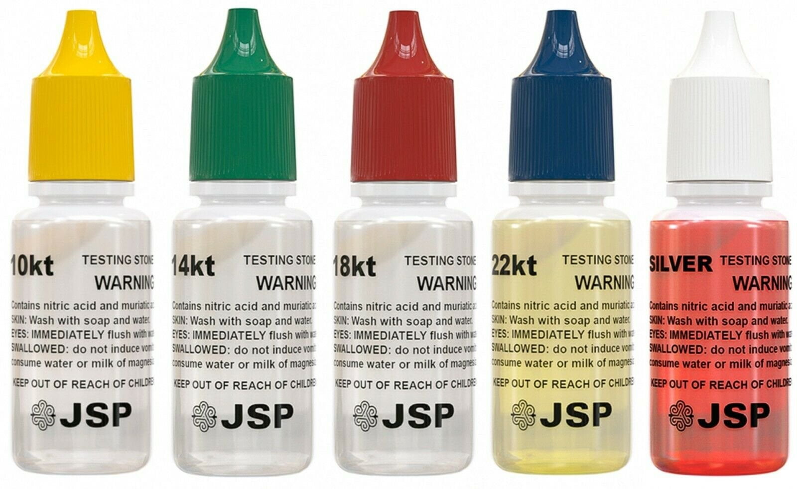 JSP Gold Silver Jewelry Testing Acid 10K 14K 18K 22K 24k Test Kit