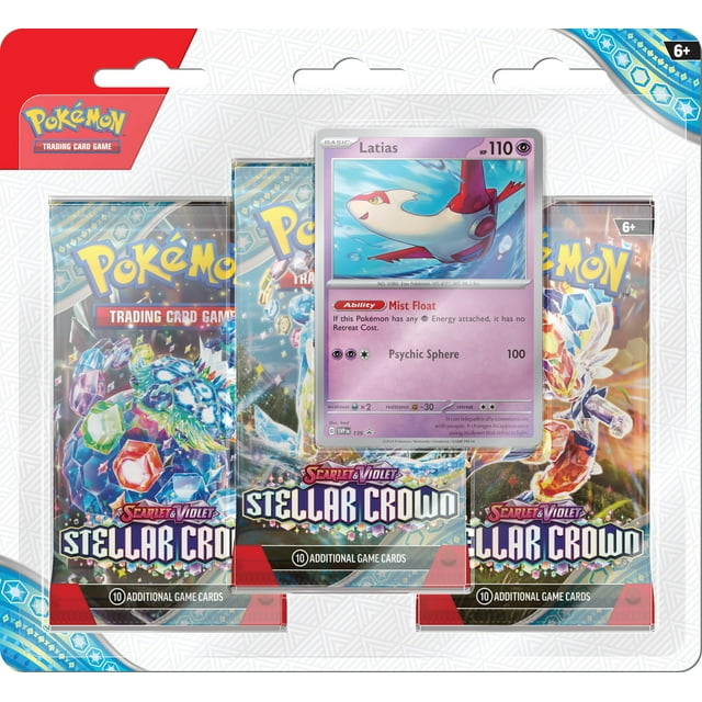 Juego de cartas coleccionables Pokémon Scarlet & Violet, paquete de 3 blíster