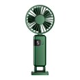 thumbnail image 1 of Ventilador plegable de 90 grados para colgar en el cuello, refrigeración, 5 vientos, mini ventilador de mano ajustable Verde, 1 of 9