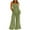 Green, variant on Htigea Clearance Women's Sleeveless Crewneck Jumpsuits Spaghetti Straps Wide Long Pants Overalls With Pockets Today Sales Gray,L