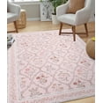 thumbnail image 1 of AIR-Washable Rugs 5x7 Area Rug,Floral Rug,Ultra-Thin Non Slip Carpet for Living Room,Bedroom,Soft Low-Pile, Green/Multi Color, 1 of 4