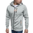 thumbnail image 2 of ATOGUTA School Uniform Sweatshirt Boy Full Zip Hoodie Kids Fall Winter Sweatshirts with Pockets Size 5T-15, Gray, 2 of 6