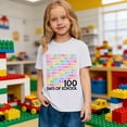 thumbnail image 2 of CAIXIA Toddler 100 Day of School Shirts for Boys Kid Grils My Happy 100th Day of School T-Shirt Cotton Funny Design Tops,White, 2 of 7