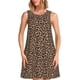 thumbnail image 1 of Fotbe Brown Leopard Vestido de Verano sin Mangas para Mujer – Vestido Midi Línea A, Estilo Camiseta Floral, Vestido Playero Casual y Fluido, 1 of 7