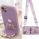 thumbnail image 2 of Funda de teléfono chapada con correa para iPhone, carcasa con soporte de Hello Kitty para iPhone 15, 14, 13, 12, 11 Pro Max, Mini, XR, XS, X, 8, 7, 6S Plus, SE 2020, 2 of 5