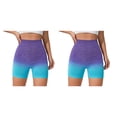 thumbnail image 2 of Qarigey Pantalones cortos de verano sin costuras con degradado de cintura alta para chica picante Scrunch Butt Hip Lifting Gym Leggings cortos Type2 NO2, 2 of 6