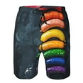 thumbnail image 3 of Logiee Rainbow Sausages On Dark Slate Print Mens Swim Trunks Quick Dry Board Shorts,Breathable Hawaii Beach Shorts Swimwear Bathing Suits-XX-Large, 3 of 6