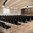 thumbnail image 4 of Flash Furniture 4 Pack 21''W Stacking Church Chair in Black Fabric - Silver Vein Frame, 4 of 14
