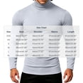 thumbnail image 3 of Hvogkswy Compression Shirt Men, Turtleneck Dry Workout Base Layer Undershirt Thin Stretchy Slim Comfy Long Sleeve Tops, 3 of 6