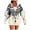 White, variant on Hooded Jackets For Women Front Zip Print Bow Cardigan Plus Size Casual Loose Stylish Outwear With Pockets (XL, White)