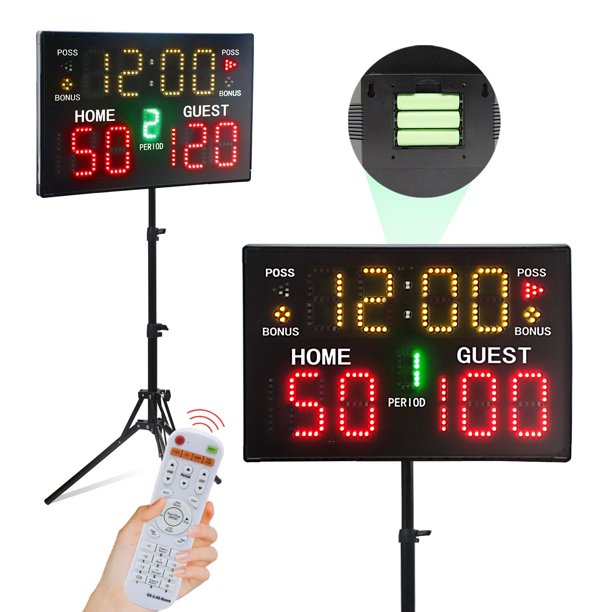 Marcador electrónico de baloncesto YZ 15x25cm portátil