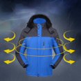 thumbnail image 7 of qolati Men's Winter Coats Water Resistant Ski Snow Jacket Warm Fleece Jacket Parka Raincoats With Multi-Pockets, 7 of 7
