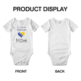 thumbnail image 3 of I Love My Bosnian Mom Cute Baby Romper Bodysuit For Boy Girl (White, 18-24 Months), 3 of 5