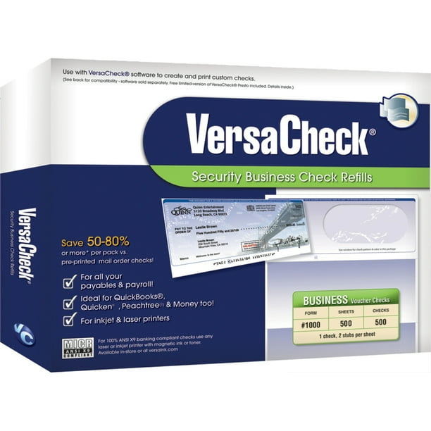 Versacheck Inkjet Laser Check Paper Blue Walmart Com