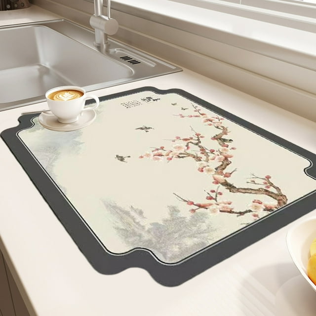 Xihbxyly Mantel Individual Antideslizante de Diatomita, de Piel Sintética, para Mesa de Centro, Fácil de Limpiar, Multiusos para Comedor o Cafetería, 40 X 50 Cm (Juego de 1)