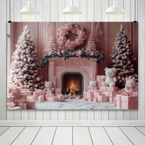 christmas decorations Christmas door frame background cloth hanging cloth Snow scene Christmas tree Christmas ball background photography props Party decoration cloth 59x70.8in