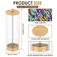 thumbnail image 6 of Ihvewuo Acrylic Straw Holder Dispenser with Wooden Lid Transparent Countertop Straw Storage Container Organizer for Pencil Makeup Brush, 6 of 15