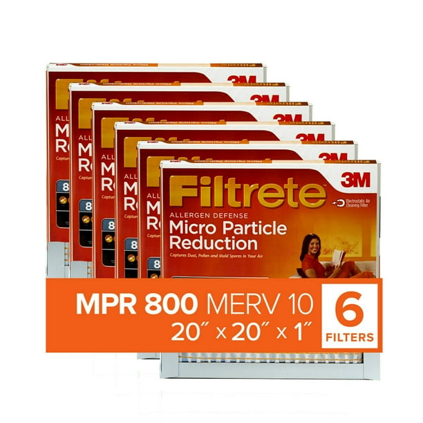 Filtrete by 3M 20x20x1, MERV 10, Micro Particle Reduction HVAC Furnace ...