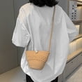 thumbnail image 4 of Bolso cruzado tejido a mano para mujer, bolso de hombro tejido de ganchillo de algodón, bolso hecho a mano para playa de verano, 4 of 6