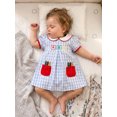 thumbnail image 4 of Cenuakty Girls A-line Dress, Short Sleeve Doll Collar Plaid Pens Summer Dress Back to School Clothes, 4 of 9