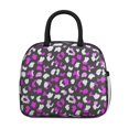 thumbnail image 2 of Insulated Lunch Bag for Women, Floral Print Oxford Fabric Lunch Box, Leakproof Thermal Cooler Tote for Work, School & Picnic, Animal Leopard Print, 2 of 5