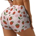thumbnail image 2 of Naloa Floral Strawberr Biker Shorts for Women Seamless Scrunch Short Women’s Yoga Shorts for Gym Running Sport Shorts - X-Large, 2 of 9